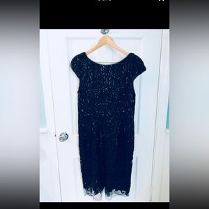 Vera Wang black sequin cocktail dress